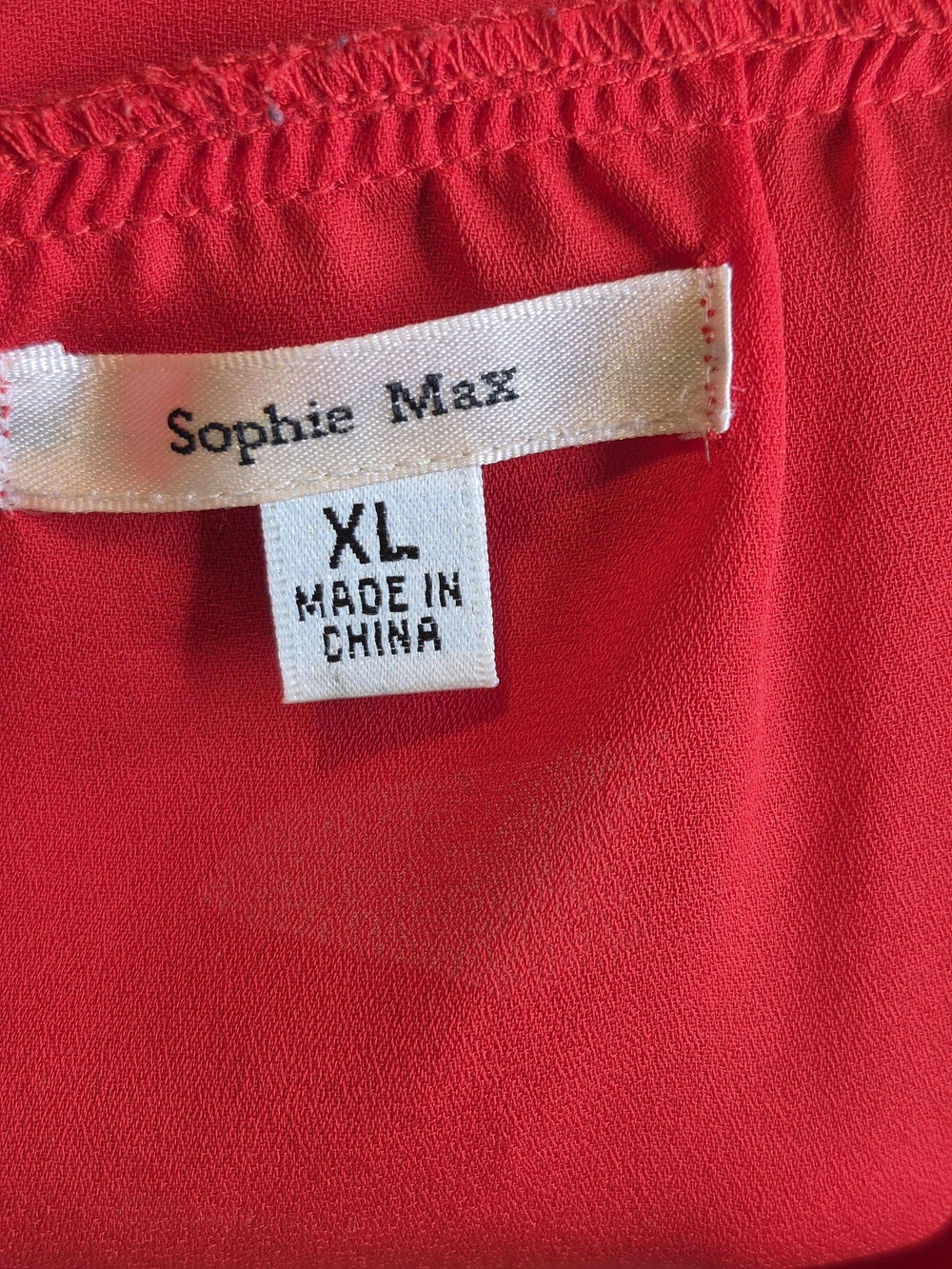 Sophie Max Bright Red Ruffled Cold-Shoulder Top - Picture 4 of 14